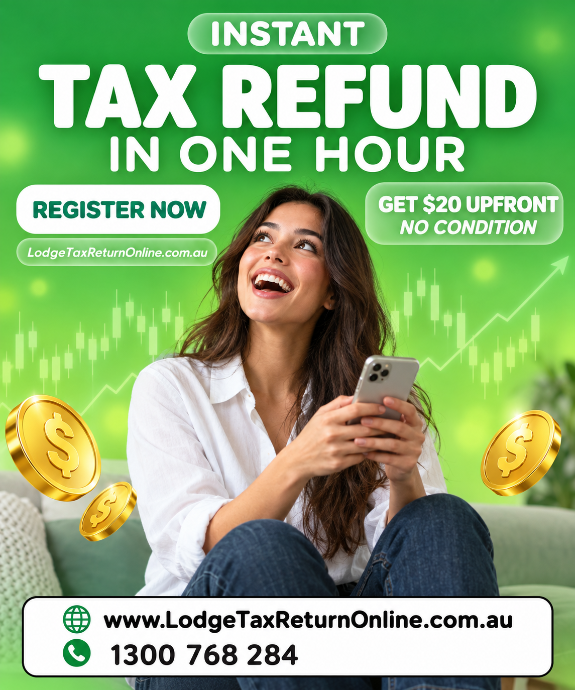 Instant tax refund poster